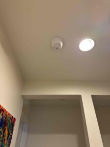Deshaies Electrical Services repairing and installing a smoke detector