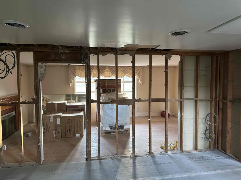 Deshaies Electrical Services preparing electrical infrastructure during a first-floor remodel