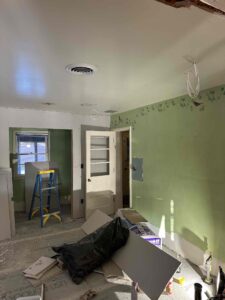 Deshaies Electrical Services preparing for electrical installations in a comprehensive first floor remodel