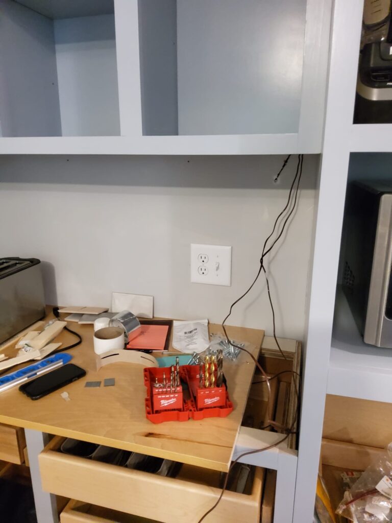 Preparing tools and supplies for LED tape light installation and repair services